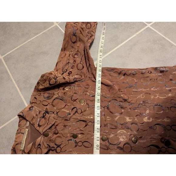 Women’s Bamboo Traders SZ L Jacket Microfiber Collar Brass Snaps Pockets - Picture 7 of 11